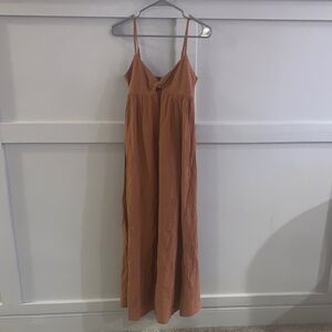 BILLABONG Rust Maxi Dress with Spaghetti Straps